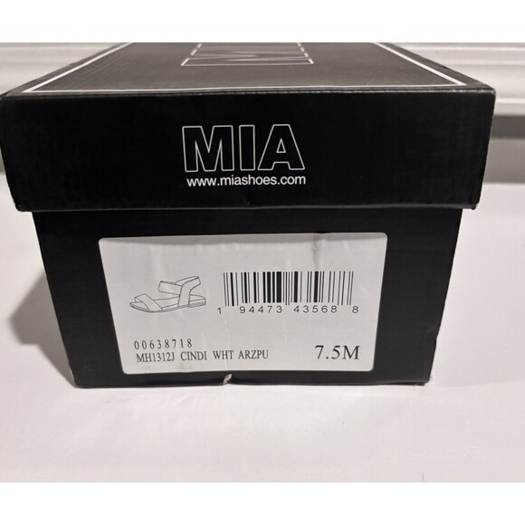 Mia Women's Sandals White Strappy Shoes Size 7.5 - Picture 6 of 6